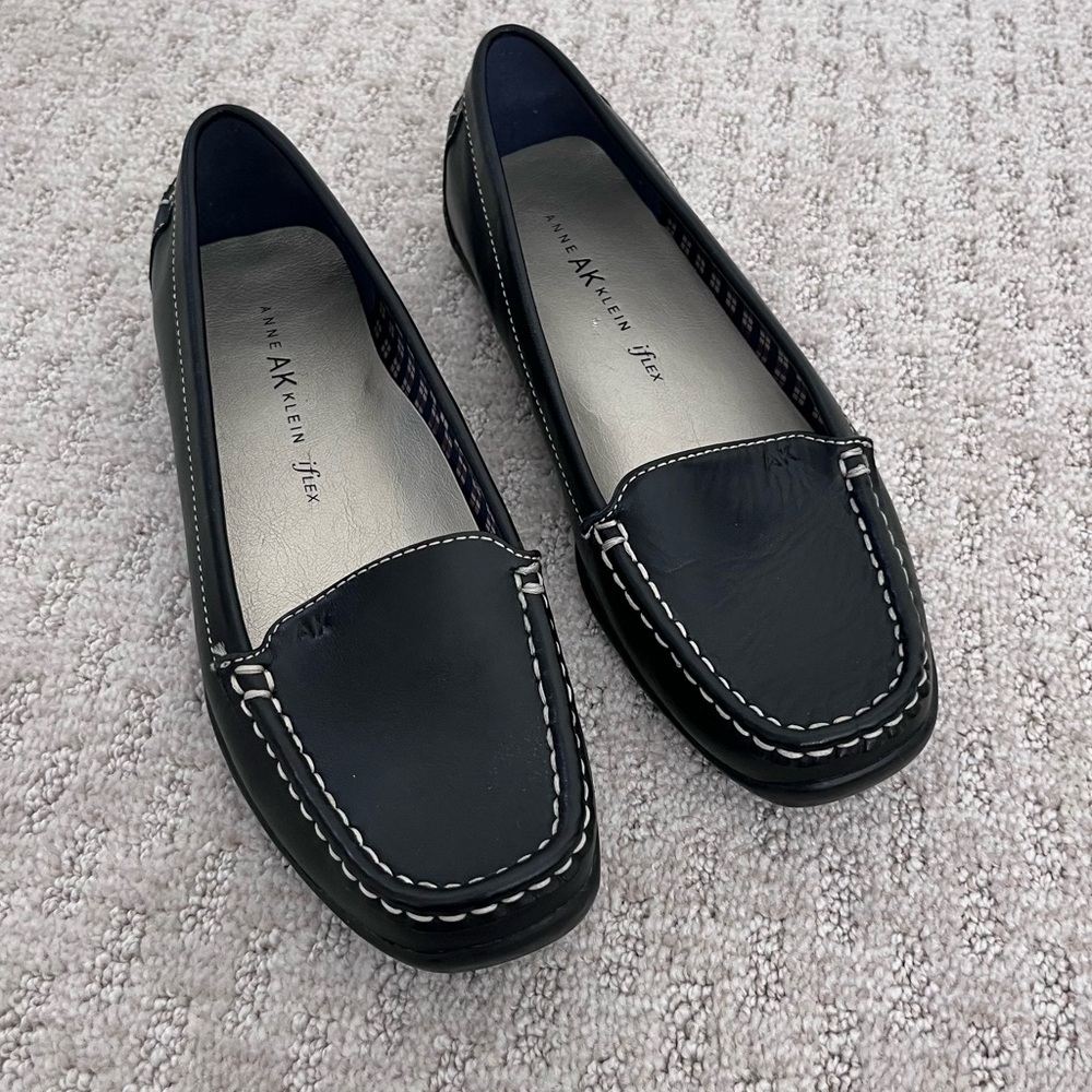 Anne Klein iFlex black leather loafers
